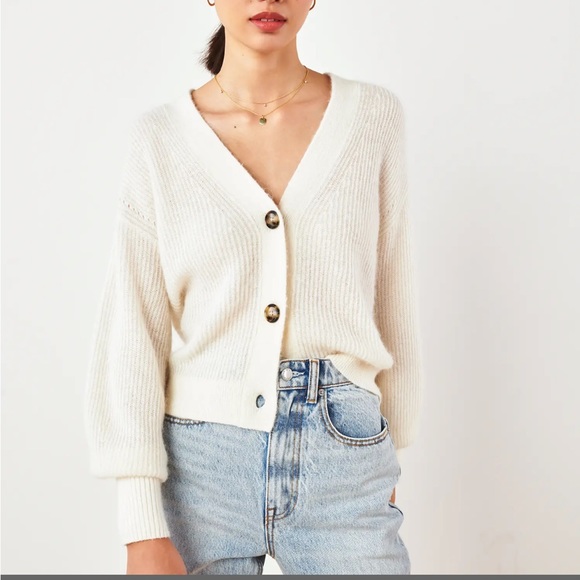 Quince Baby Alpaca-Wool Cropped Cardigan - Picture 6 of 7